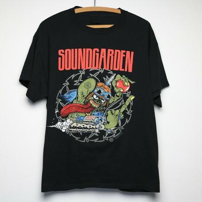 1991 Soundgarden US Tour T-Shirt Vintage Unisex Black Cotton Tee