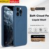 KEKLLE Skin-Friendly Magnetic Case for iPhone 11 Pro Liquid Silicone Full-Cover Soft Protective Case Royal Blue