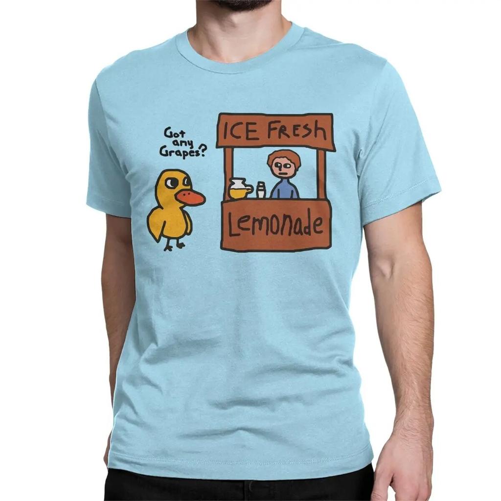 Funny Duck Got Any Grapes T Shirts Unisex Wo Unisex Cotton Vintage T-Shirt Crew Neck Tee Shirt Short Sleeve Clothing Birthday Gift