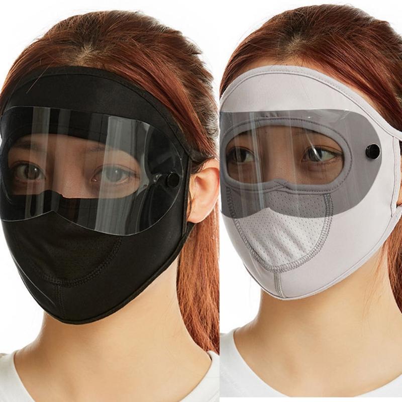 Windproof Full Face Ice Silk Mask Stretchy Eye for Protection Breathable Washable Multifunctional Mask for Outdoor Sport