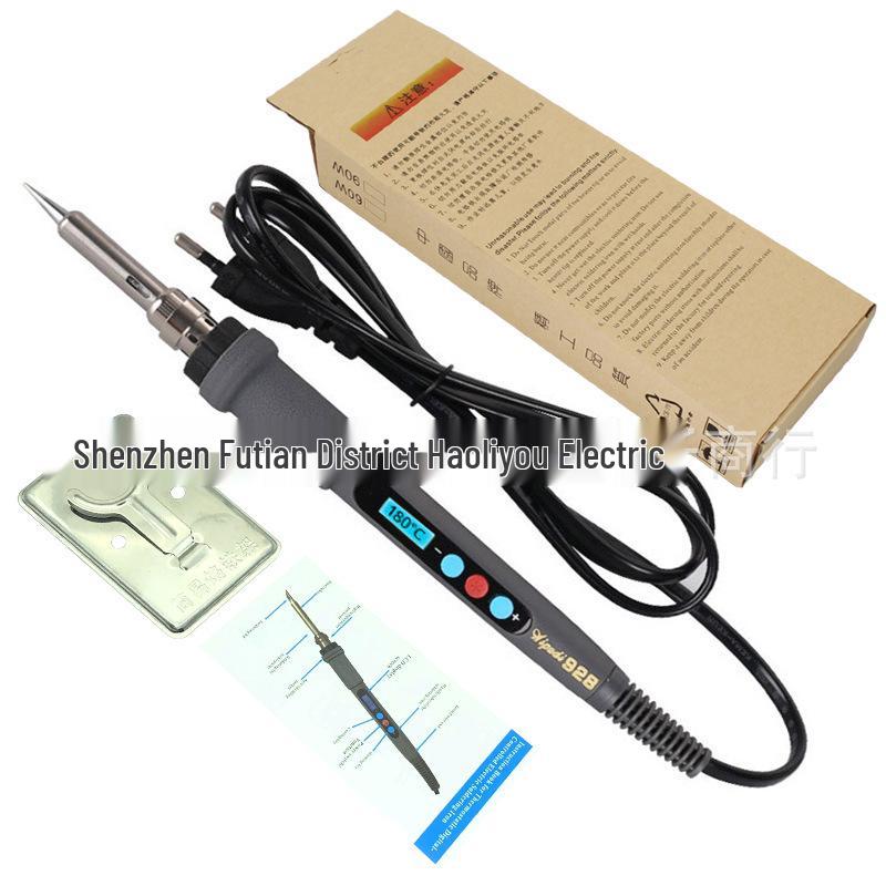 60W Lead-Free Digital Soldering Iron with Temperature Control and Display, Environmentally Friendly, EU/UK Standard