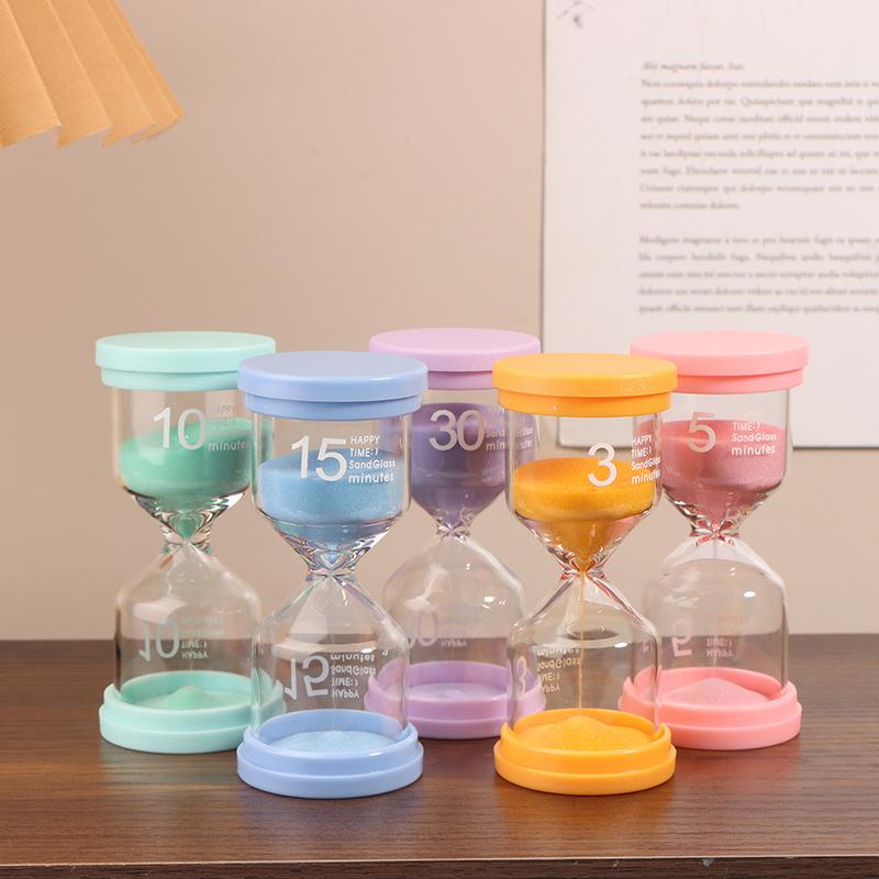 1Pc 3/5/10/15/30 Minutes Colorful Sandglass Children Kid Gift Toy Sand Timer Hour Glass Home Decoration Sand Clock