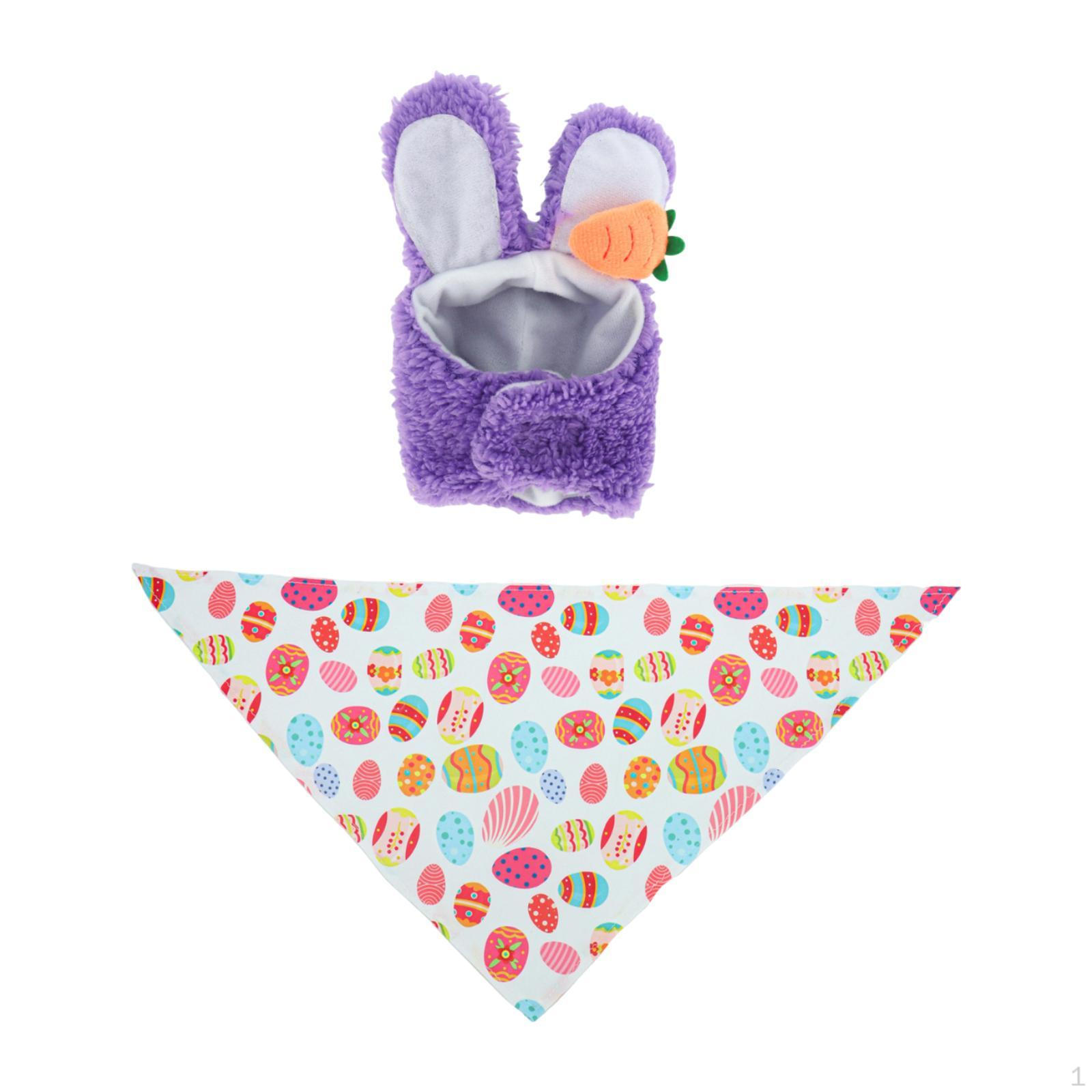 

Decorative Statue Costume with Bunny Hat, Scarf And Polyester Clothing, Suitable for Family фіолетовий