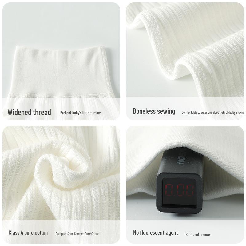 Newborn High-Waist Cotton Snap Pants - Baby Autumn Big Butt Style