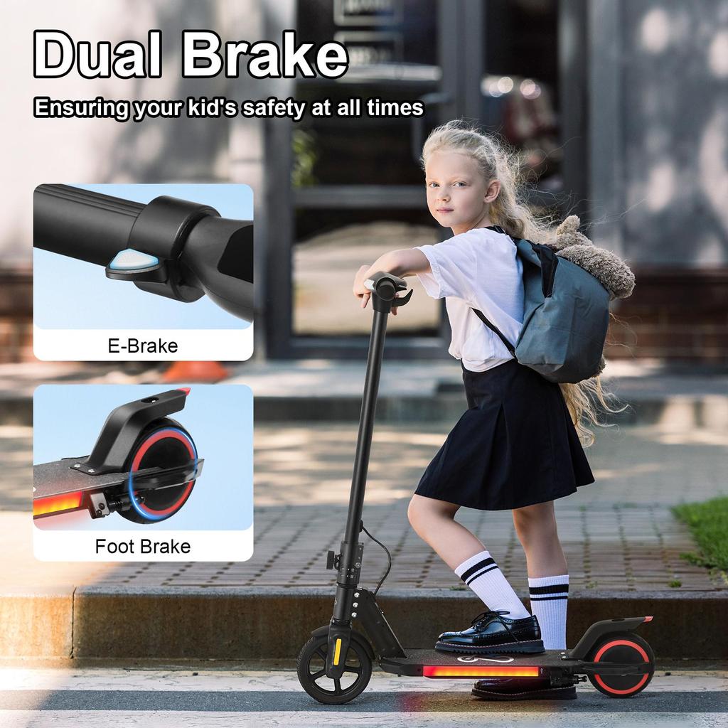 EMOKO A43 Kids Electric Scooter 130W | Foldable | LED Lights | 6.5" Wheels | Lightweight & Safe Design