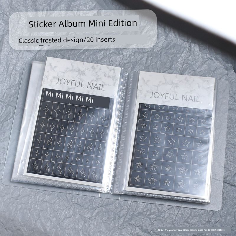 

Книга для хранения наклеек для ногтей Минималистичный матовый альбом Дофаминовые наклейки для ногтей Наклейки с цветами Устройство для хранения One frosted collection book (small size)