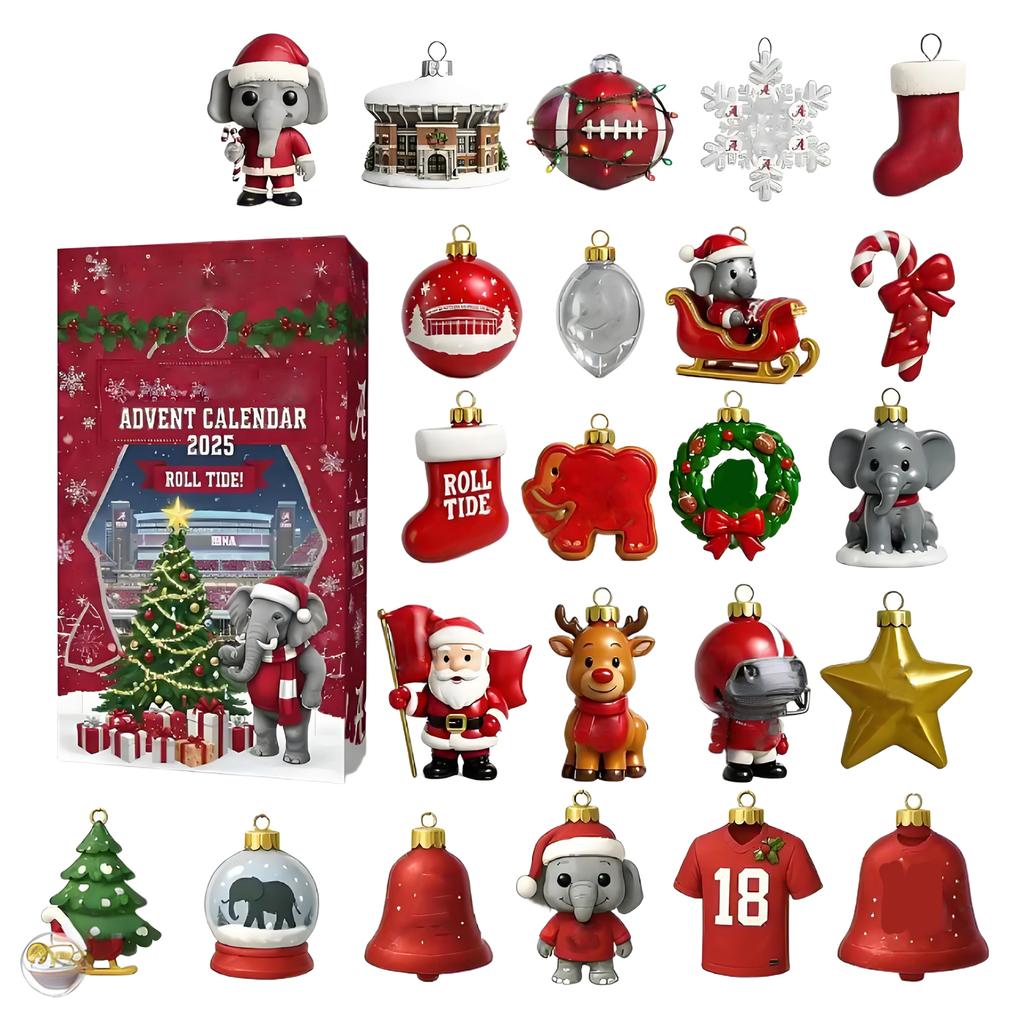 2D Plane Box 24 Double-sided Printing Pendants Advent Calendar Christmas Tree Pendants