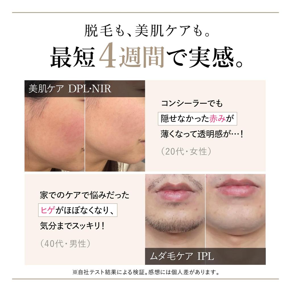 WAVEWAVE Hair Removal Device Optical Beauty Device Compatible with IPL NIR DPL VIO Men Women 15J Glossy Skin Loosen Unwanted Hair Care Transparent