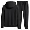 Winter Sport Anzug Plus Samt Gepolsterte Jacke Casual Männer Plus Größe Pullover Lamm Samt Zwei-Stück Set