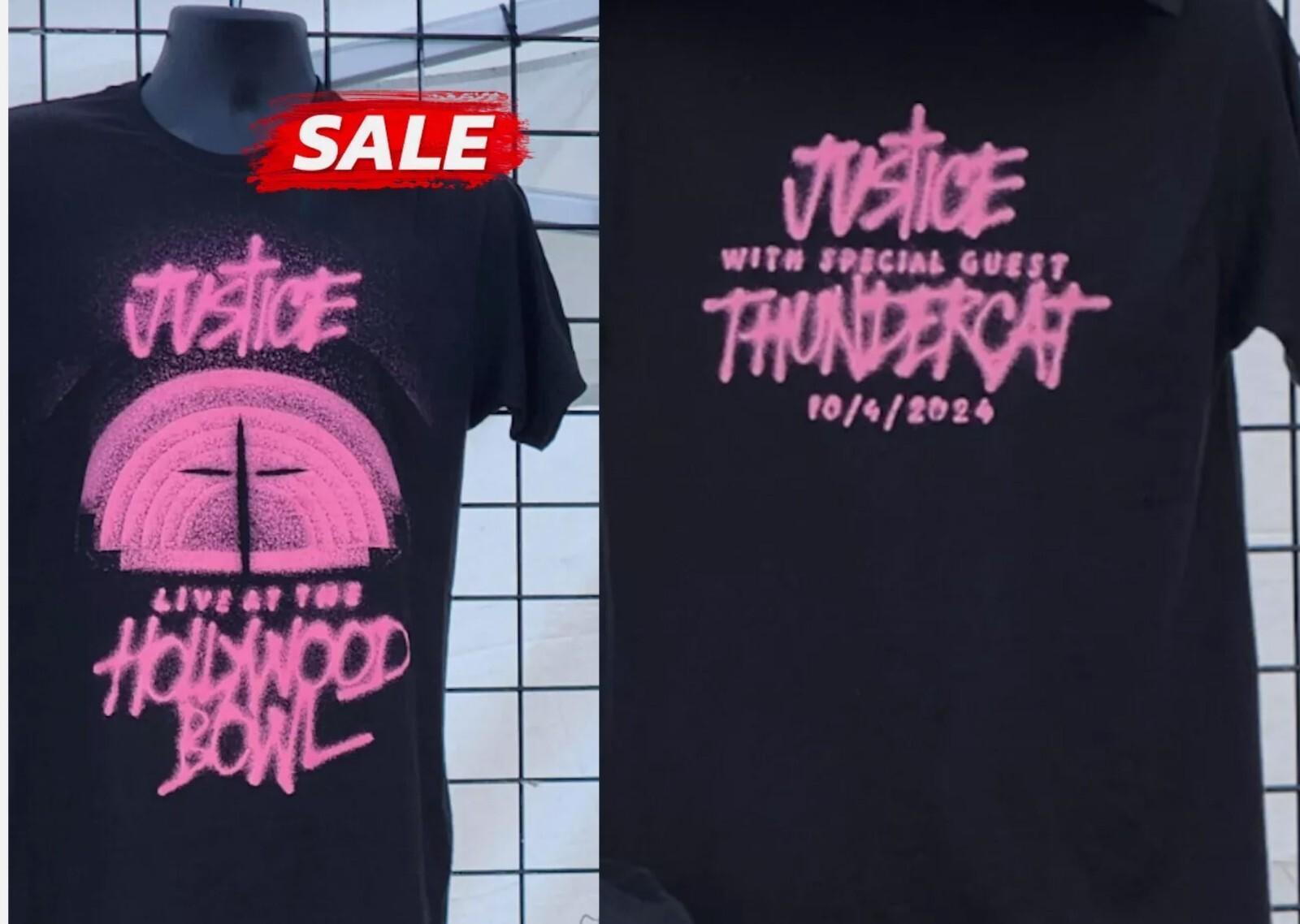 Justice Hyperdrama 2026 Live At The Hollywood Bowl Two Sided T-shirt XL