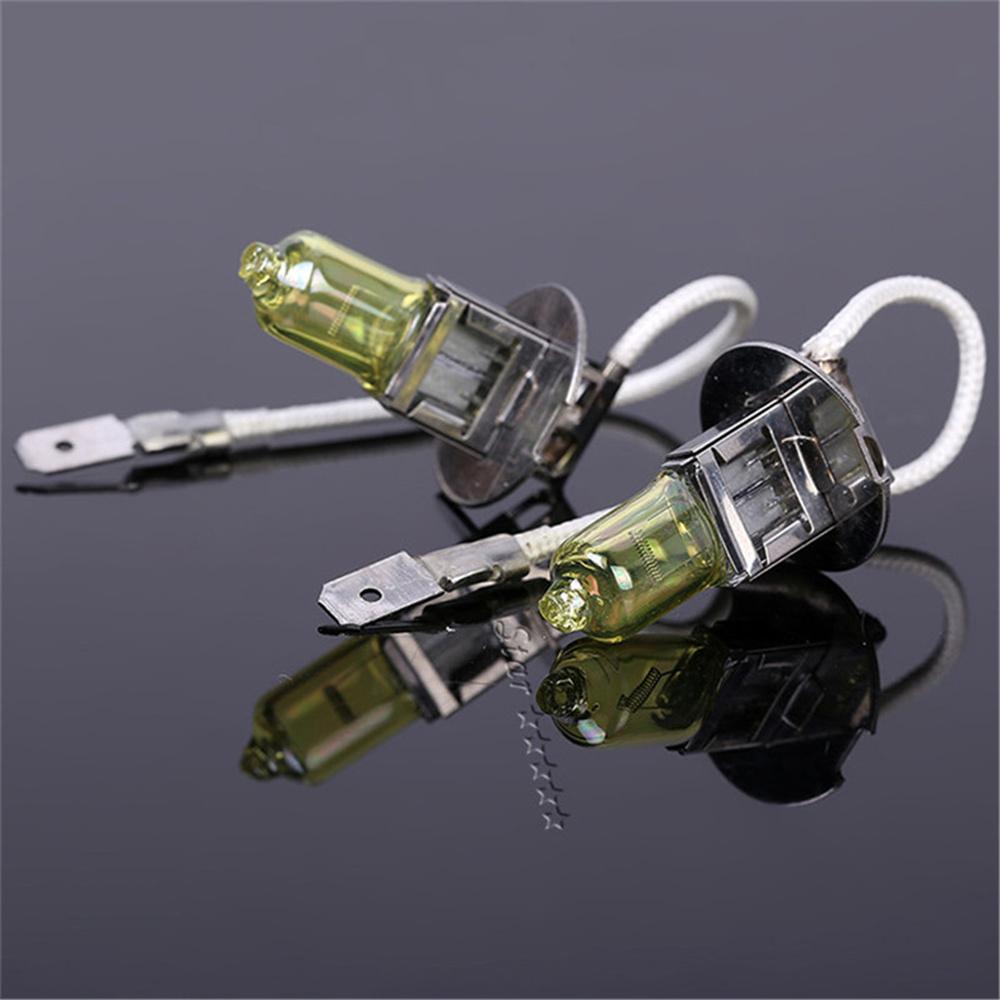 2pcs/lot H3 Light Bulbs 3000K Halogen Xenon H3 12V 55W Golden Yellow Fog Factory