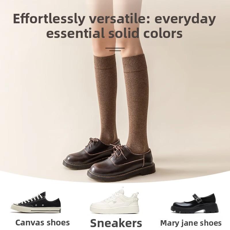 Șosete de Toamnă și Iarnă pentru Femei, Culoare Pură, Compresie, Subțiază Picioarele