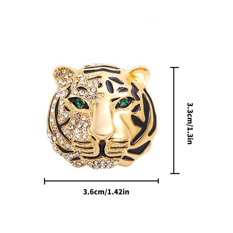 Broche Animale Vintage Corsage Aspect Alliage Métallique Finition Détails Strass pour Style Veste ou Foulard