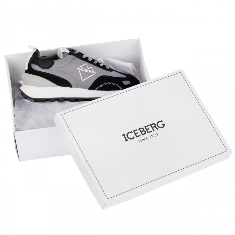 Iceberg Italian leather sneakers new grey - Size: 46