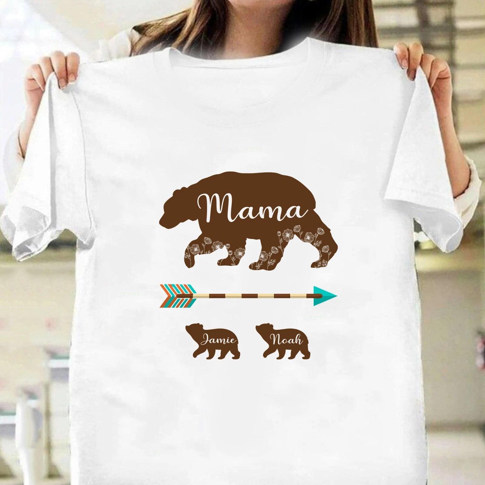 Custom Mama Bear T-shirt, Retro Mama Bear Tee, Personalized Mother s Day Gift S