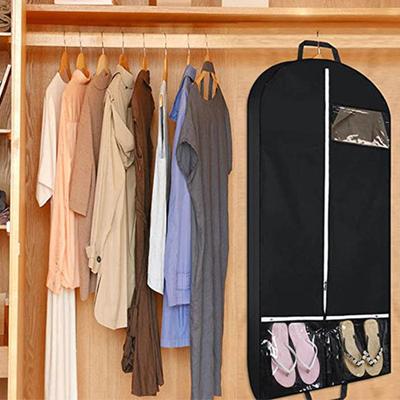 Heavy-Duty Garment Bag Dustproof Dress Coat Shirt Hanging Bag with 2 Pockets Handles Closet Wardrobe Organizer for Home