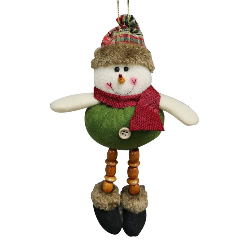 Christmas Decorations Old Man Snowman Elk Gift Small Pendant Plush Doll Tree Supplies