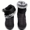 Wasserdichte Winterstiefel für Damen, neuer Kunstpelz, langer Plüsch-Schneestiefel, Plateaustiefeletten für Damen, warme Baumwoll-Paarschuhe