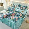 4pcs/set Girls Bed Skirts Comfortable Brushed Sheets Quilt Covers Bedding Sets Ins  Four Seasons Universal Four Piece Sets High Quality Home Textiles