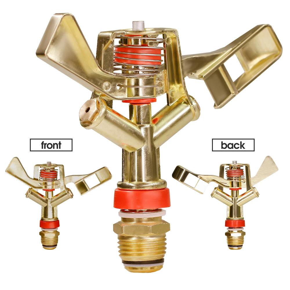 1/2 3/4 Gwint Męski Metalowy Zraszacz Pulsacyjny Stop Cynku 360° Ramię Wahliwe Dysza Rozpylająca Wodę do Szklarni Ogrodu Nawadniania