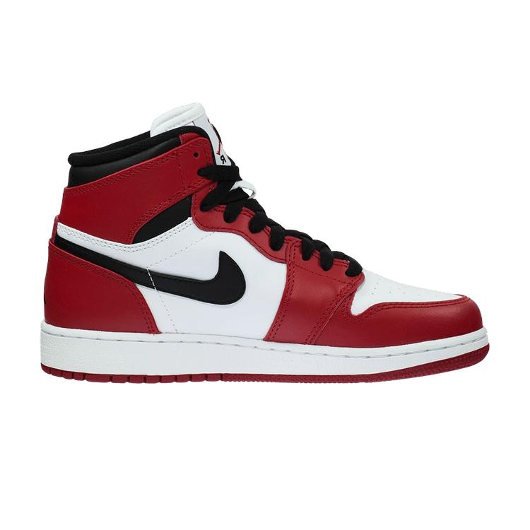 

Кроссовки Air Jordan 1 Retro OG GS Chicago 2013 Белый Varsity-Красный-Черный 332558-163