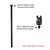 50-80cm Adjustable Quick-release Extending Bank Stick Spiral Point Fishing Bankstick with Magnet