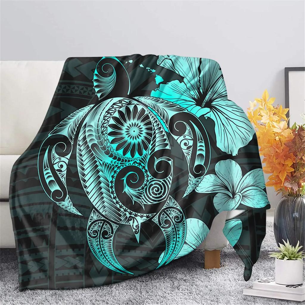 Flannel Fleece Bed Blankets Lightweight Cozy Throw Blanket for Couch Sofa Bedroom Adults Teen Sea Turtle Ocean Animal Landscape