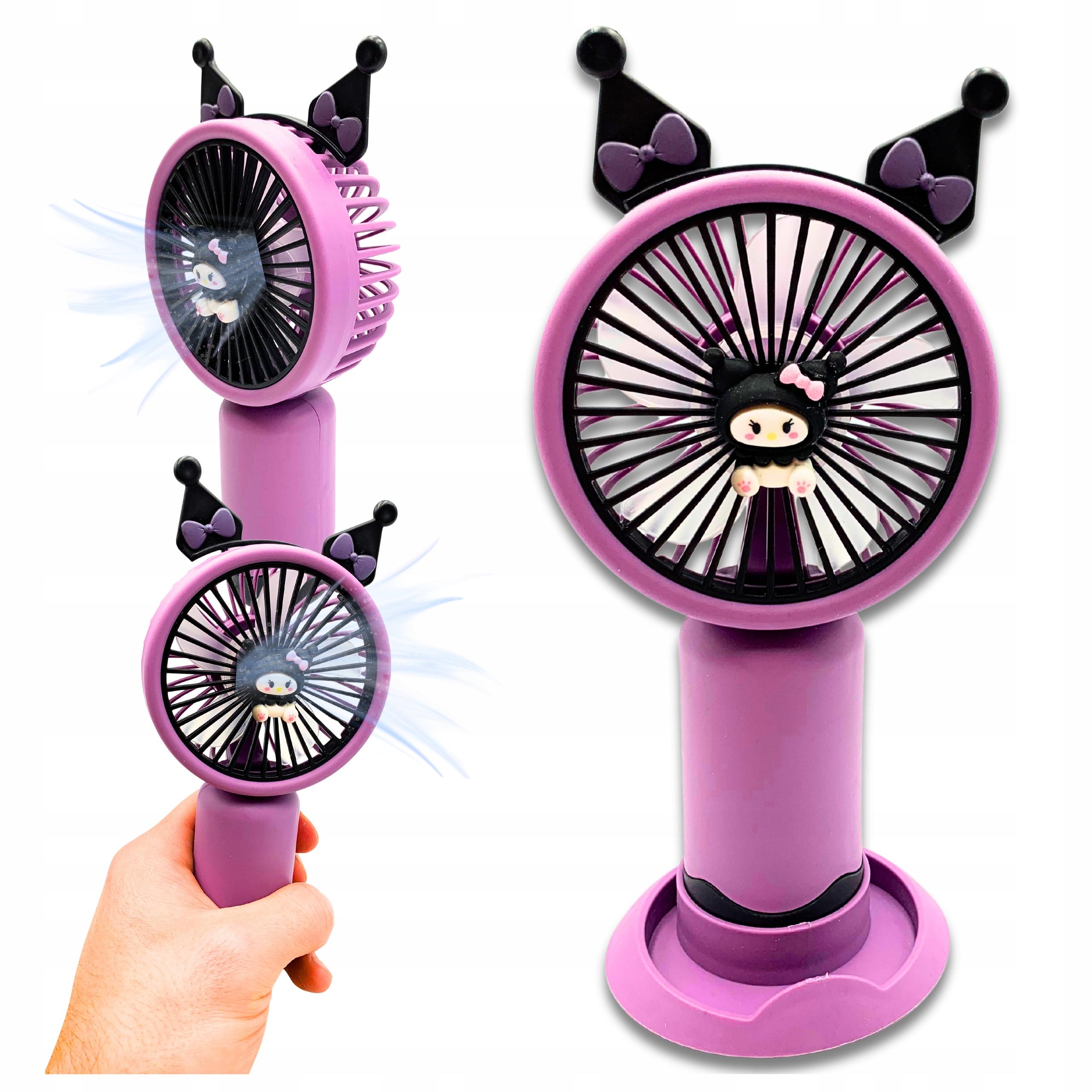 Kuromi Mini Handventilator für Reisen für Kinder USB-Ventilator