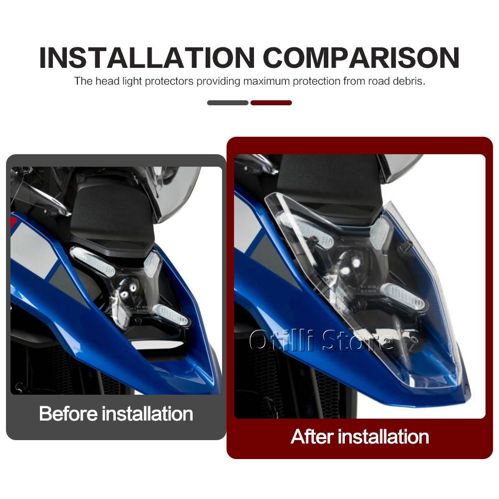 Motorcycle Headlight Protector Acrylic Headlamp Guard Protective Cover New For BMW R1300GS 1300GS R 1300 GS 2023 2024 2025