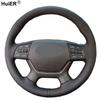 DIY Hand Sewing Car Steering Wheel Cover Wrap For Hyundai Genesis 2015 2016