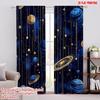 Set Of 2 Flat Printing Window Drapes Retro Education Polyester Without Electricity Holiday Decorations Perfect Curtain