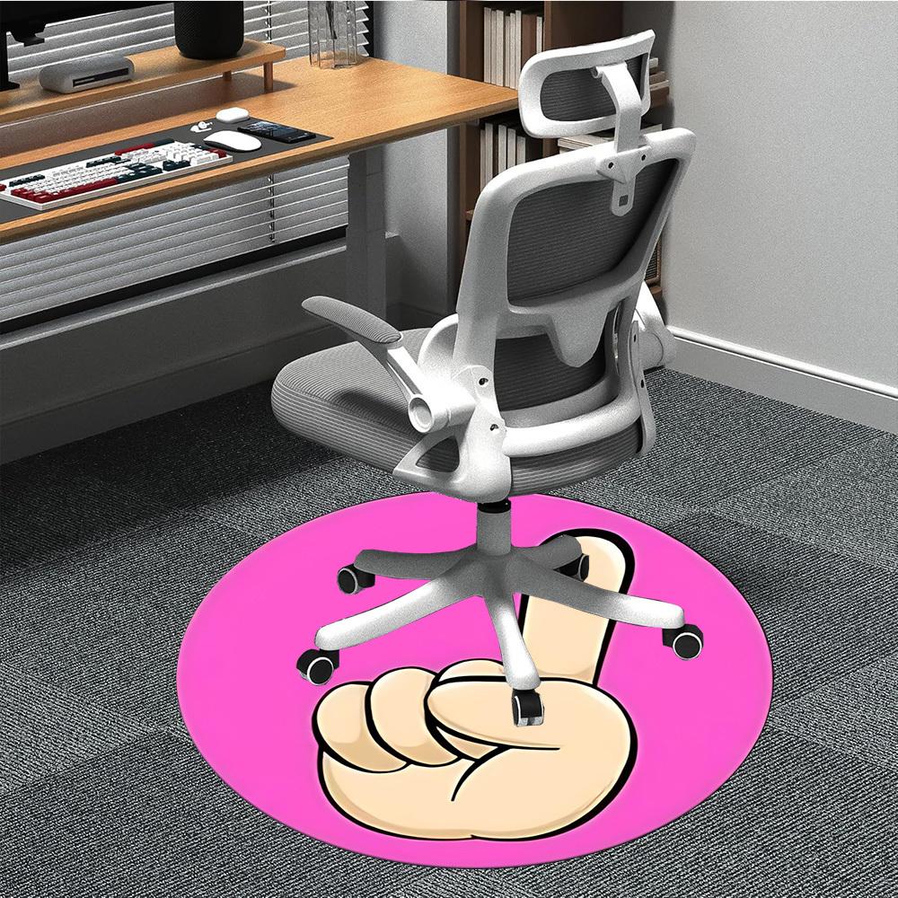 

1pc Thumbs Up Gesture Chair Carpet for Office, Non-slip, Soft and Durable Leisure Rug, Perfect for Office, Living Room yy251103097 80cm by 80cm