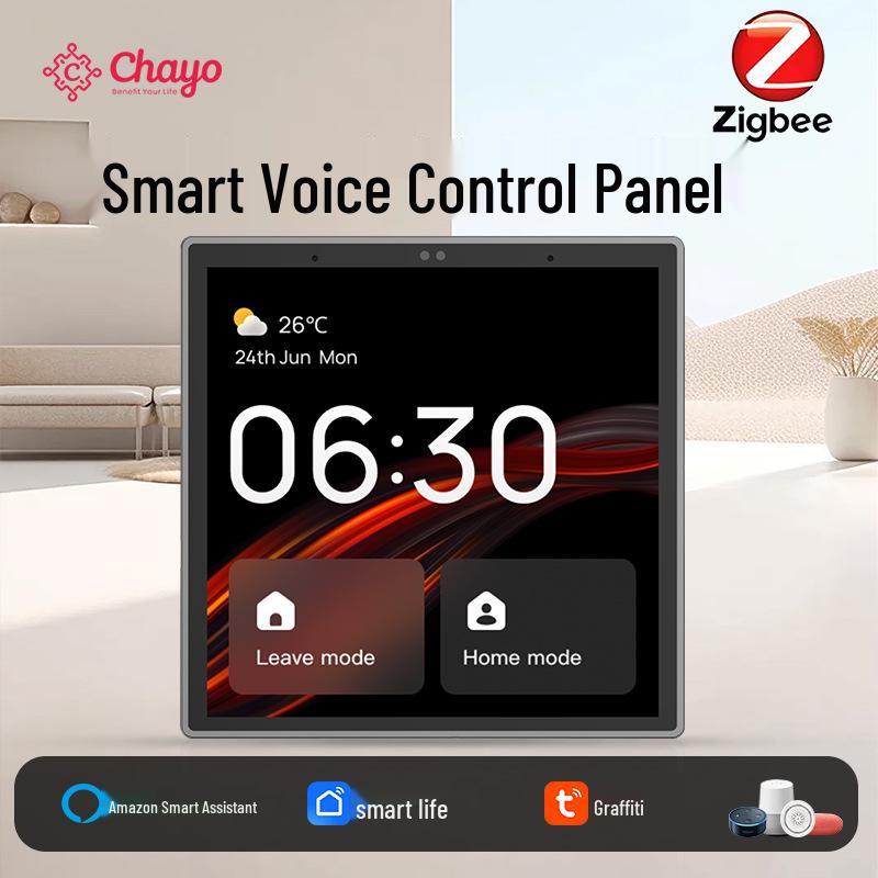 Graffiti Smart 4-inch Touchscreen Control Panel with WiFi, Voice Control, and Built-in ZigBee Gateway TPP01-Z