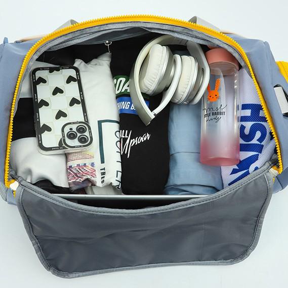 Water-Repellent Travel Bag with Wet/Dry Separation & Shoe Compartment for Sports, Fitness, Business, and Short Trips