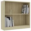 VidaXL Bibliothèque chêne sonoma 80x24x75 cm bois d'ingénierie, étagère, bibliothèque, étagère de rangement, meuble de 800894