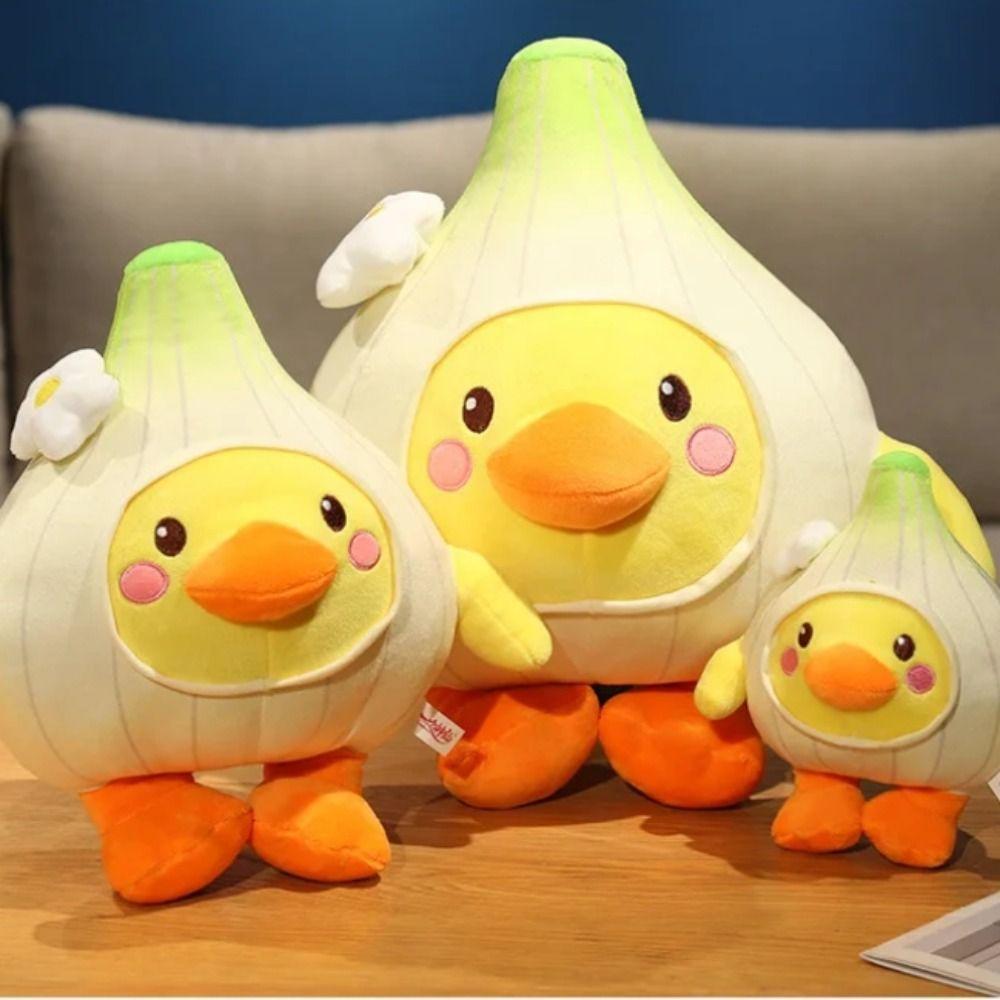 Yellow Garlic Duck Plush Toy Wings&Foot Funny Plush Doll Garlic Duck Plush Pillow Children Girl