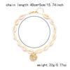 1PC Summer Hot Sale Jewelry Simple Scallop Pendant Necklace Women's Versatile Hand-woven Collarbone Chain Women