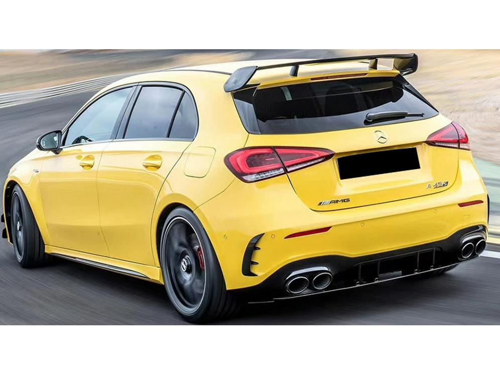 Black Dual/Quad Exit Tailpipe for Mercedes-Benz A-Class A200 A220 W177, A35, A45, AMG Rear Lip