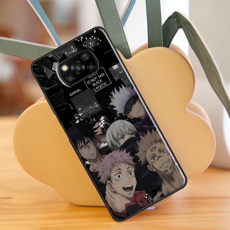 Anime Jujutsu Kaisen Case For Xiaomi Mi 11 Lite 9T 10T 11T Pro POCO X3 Pro X3 GT F1 F2 F3 M4 M3 Pro Case Cover