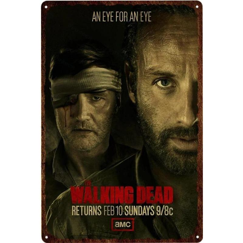 Metal Tin Poster The Walking Dead Movie Metal Sign Plaque Poster for Bar Club Wall Decor Retro Home Vintage Wall Plate Pendant