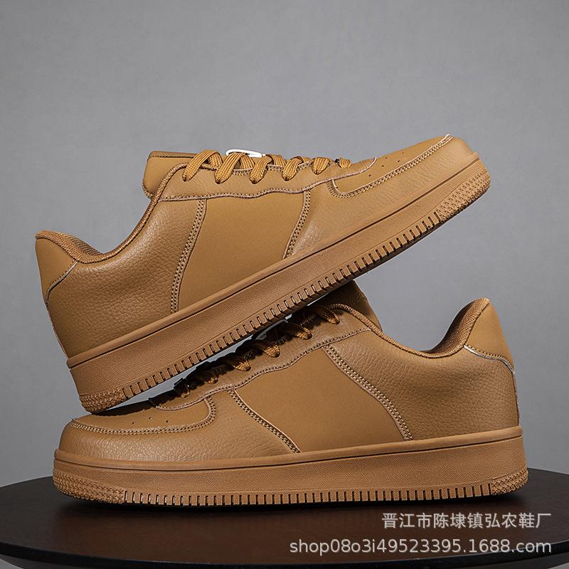 Little White Shoes Men's Shoes Breathable Versatile Sports Casual Couple Board Shoes Large Size Force One Skateboard Shoes