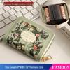 European & American Retro Oil Painting Women's Multi-Card Slot Holder - Large Capacity Card & Document Organizer
