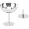 Greensen Stainless Steel Ice Cream Cup Glass, Ice Cream Bowls, Ice Cream Glasses, Dessert Bowls, Dessert Glasses with Foot, Dishwasher Safe, Ice