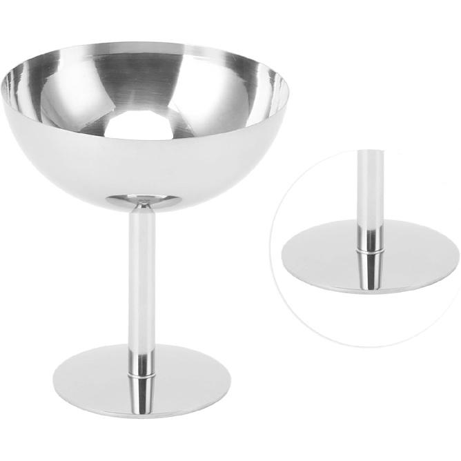 Greensen Stainless Steel Ice Cream Cup Glass, Ice Cream Bowls, Ice Cream Glasses, Dessert Bowls, Dessert Glasses with Foot, Dishwasher Safe, Ice
