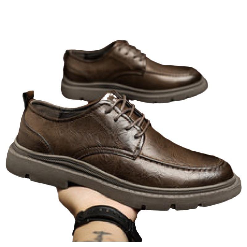 2024 Men's Summer Plus Velvet Height-Increasing Casual Leather Shoes for Work and Business