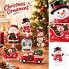 Snowman, Santa and 2D Acrylic Hanging Ornament for Holiday Home Door Handle Decoration