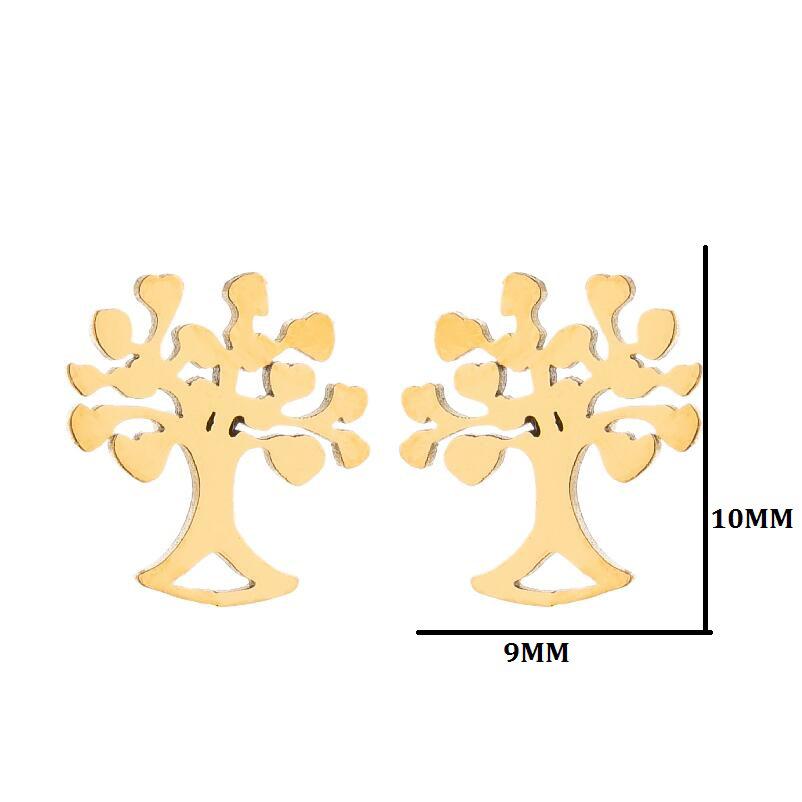 Edelstahl Weihnachts Schneeflocke Ausstanzung Blume Baum Ohrstecker