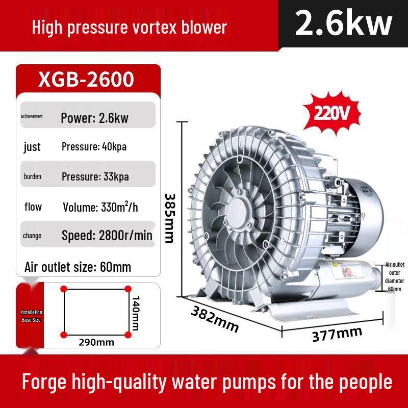 High-Pressure Vortex Aerator Fan: Aquaculture Air Pump and Oxygenation Blower