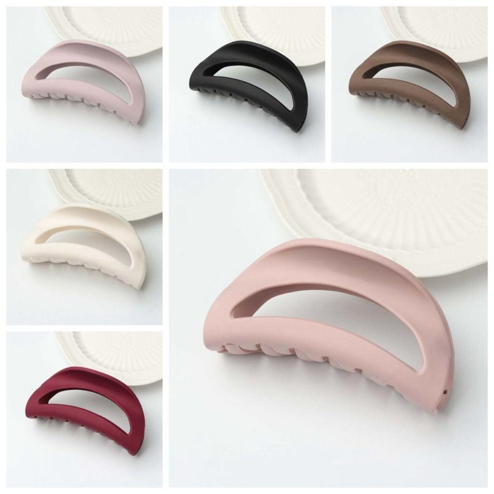 Safe Elastic Plastic Hair Claw Creative Solid Color Shark Clip Fashion Silicone Shark Clip  Daily