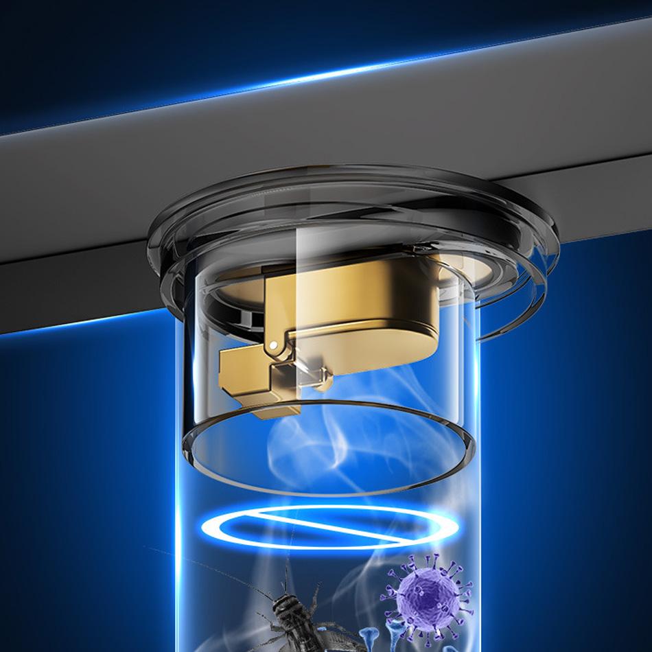 Black Floor Drain 30 40 50cm Kitchen WC Bathroom Shower Large displacement Linear Drainage Side Floor Drains 304 Stainless Steel